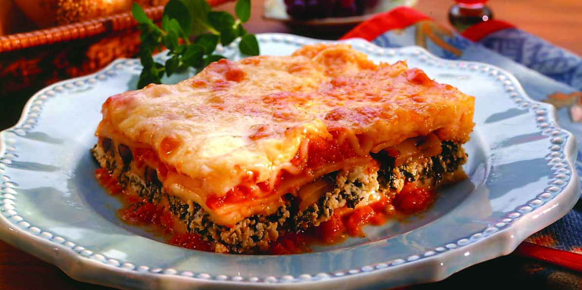 Lasagna Florentine with Mushrooms